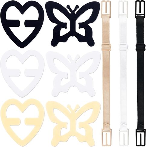 REDANHA 9 قطع مشابك حزام حمالة صدر مضادة للانزلاق قابلة للتعديل للظهر، حامل حزام حمالة الصدر مشبك موصل حمالة الصدر للتحكم في الانقسام ومعززات راحة الكتف، ملحقات حمالة صدر غير قابلة للانزلاق للنساء والفتيات in Kuwait