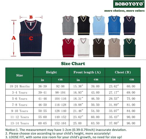 بوبويو سترة للاولاد من الجنسين محبوكة على شكل كيبل من القطن بنسبة 100%، سترة موحدة للاطفال الصغار والكبار من الاولاد والبنات والاطفال in Kuwait