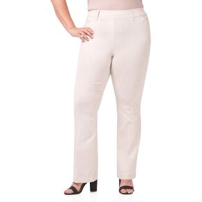 Rekucci Curvy Woman Ease into Comfort Barely Bootcut Plus Size Pant (24W, Charcoal)