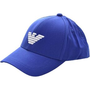 Emporio Armani Men's Eagle Embroidery Baseball Cap, Black
