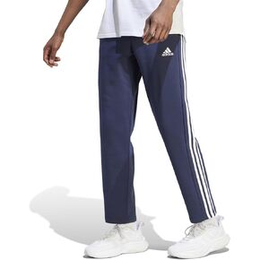 adidas Men's Essentials Fleece Open Hem 3-Stripes Pants, Medium Grey Heather, X-Large