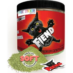 Fiend Premium النعناع البري مع Silvervine لأسعد القطط (34.4 جرامًا / 1.2 أونصة) مزيج النعناع البري الفاخر الأكثر نعومة + الأقوى + الأسعد