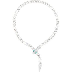 Blindery Punk Snake Necklace Multi-Purpose Choker Adjustable Snake Bracelet for Halloween and Party