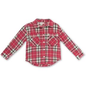 Speechless Girls' Plaid Button Down Flannel Shirt