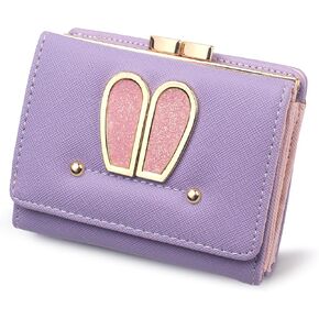 GHGMAO Cute Wallets for Women, Girls Leather Tri-fold Wallet, Small Compact Coin Purse with ID Window for Teens, Kids, Ladies Wallet