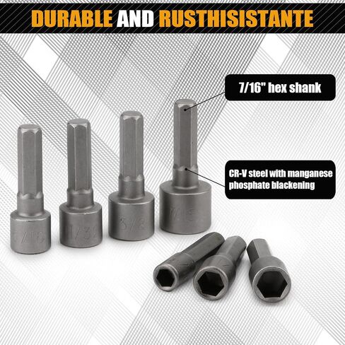 Power Nut Driver Drill Bit Set of 14 Pcs Metric Socket Wrench Screw 1/4 Inch Hex Bits Adapter in Saudi Arabia