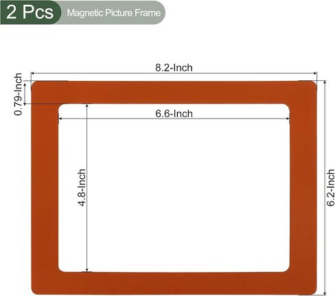 YOKIVE 2 Pcs Magnetic Picture Frame, PVC Magnets Holds Photo | Great for Refrigerator Dishwasher(White, 5x7 Inch) in Saudi Arabia