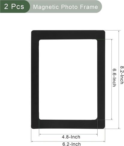 YOKIVE 2 Pcs Magnetic Picture Frame, PVC Magnets Holds Photo | Great for Refrigerator Dishwasher(White, 5x7 Inch) in Saudi Arabia