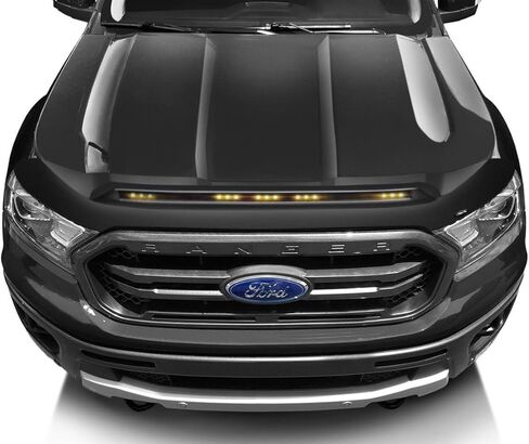 Auto Ventshade [AVS] Aeroskin Hood Protector | 2019 - 2023 Ford Ranger, Low Profile/Flush - Chrome | 622166 in Kuwait