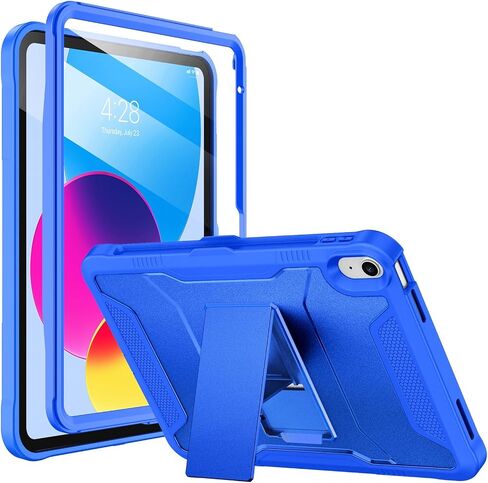 Soke Case for iPad 10th Generation 10.9-inch 2022, with Built-in Screen Protector and Kickstand, Rugged Full Body Protective Cover for New Apple iPad 10.9 Inch - Abyss Blue in Saudi Arabia