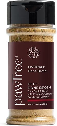 مسحوق مرق العظام من pawTree pawPairings، معزز للنكهة لأي طعام للقطط أو الكلاب - مصدر للبروتين والجليسين ومضادات الأكسدة - مرق عظام الدجاج - 3 أونصة in Kuwait