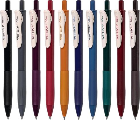 WRITECH Retractable Gel Pens Quick Dry Ink Pens Fine Point 0.5mm Multicolor For Journaling, Drawing, Doodling, and Notetaking (Multicolor) in Kuwait