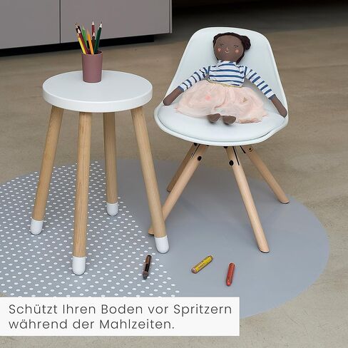 Toddlekind High Chair Mat Protect Floor from Children's Mealtime Baby Splash Mat for Highchair Multifunctional 105cm (41") Clouds in Kuwait