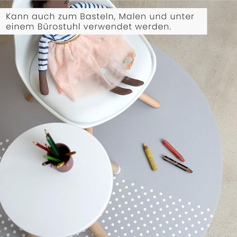 Toddlekind High Chair Mat Protect Floor from Children's Mealtime Baby Splash Mat for Highchair Multifunctional 105cm (41") Clouds in Kuwait