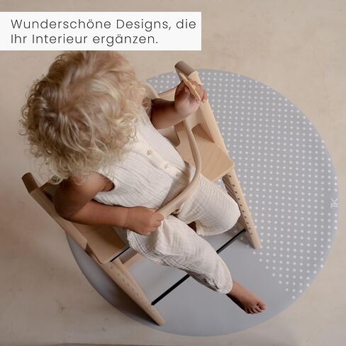 Toddlekind High Chair Mat Protect Floor from Children's Mealtime Baby Splash Mat for Highchair Multifunctional 105cm (41") Clouds in Kuwait