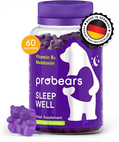 Probears® Biotin (B7) Vegan Hair Growth Gummies Vitamins - Essential Vitamins A, B5, B6, B12, C, D2, E for Hair Loss Prevention - Gluten-Free, Gelatin-Free, Halal - 60 Count in Saudi Arabia