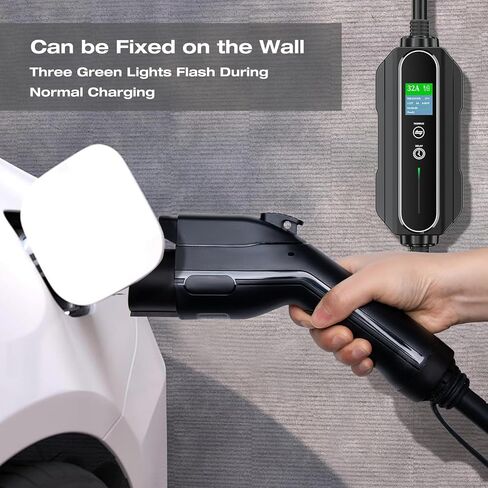 كابل شاحن Addlon Level 2 EV يصل إلى 40 أمبير، 240 فولت، كابل تمديد 21 قدم NEMA 14-50 متوافق مع SAE J1772 EV، شاحن EV محمول مع حقيبة حمل مناسبة للشحن المنزلي والخارجي in Kuwait