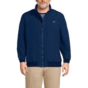 Lands' End Mens Squall Classic Bomber Jacket Black Tall Large