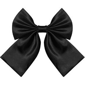 Luckyvestir Womens Bow Tie, Uniform Bow Tie for Girls Women, Bowknot Black/Red Bowtie for Women School