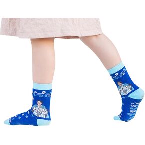 Sock Religious St. Joan of Arc Sky Blue Polyester Blend Novelty Religious Socks, Youth