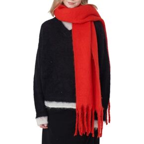 MININAI Women Cashmere Feel Scarf, Soft Warm Winter Scarf for Cold Weather, Christmas Blanket Scarves Pashmina Shawl Wrap
