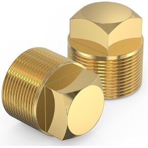 Boat Drain Plug, 2-Pack Upgraded 1/2 Inch NPT Solid Brass Garboard Drain Plug for Boat Drain Plug, Fits Most Boat Hulls
