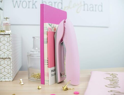 Bostitch Office Velvet Stapler Value Kit, No-Jam, Includes Staples and Magnetic Staple Remover, Pink (B326-PP-VLT-PNK) in Saudi Arabia