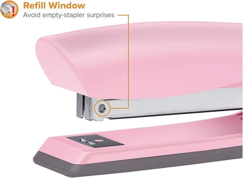 Bostitch Office Velvet Stapler Value Kit, No-Jam, Includes Staples and Magnetic Staple Remover, Pink (B326-PP-VLT-PNK) in Saudi Arabia