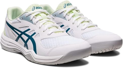 ASICS Women's Upcourt 5 Indoor Sport Shoe, 6.5, Black/Illuminate Mint in Saudi Arabia