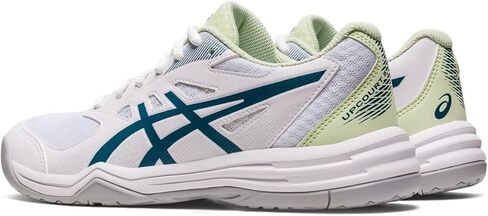 ASICS Women's Upcourt 5 Indoor Sport Shoe, 6.5, Black/Illuminate Mint in Saudi Arabia
