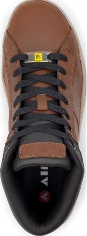 Airwalk Deuce Mid Top Composite Toe Women’s Industrial Work Shoes, Brown/Tan, Size 8, Wide, Comfortable & Light Work Shoes for Women, Electric Hazard, Slip Resistant in Saudi Arabia