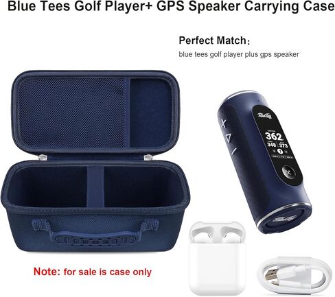 Elonbo Carrying Case ​for Blue Tees Golf Player+ GPS Speaker, Wireless Ultra Portable Bluetooth Speaker Travel Bag Golf Speaker and Rangefinder Storage Holder, Mesh Pocket Fits Charging Cable, Black in Kuwait
