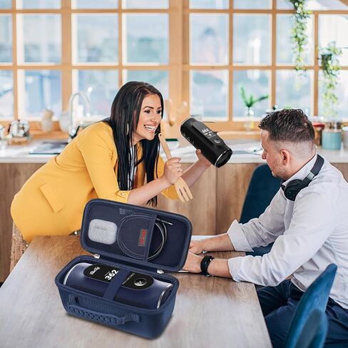 Elonbo Carrying Case ​for Blue Tees Golf Player+ GPS Speaker, Wireless Ultra Portable Bluetooth Speaker Travel Bag Golf Speaker and Rangefinder Storage Holder, Mesh Pocket Fits Charging Cable, Black in Kuwait