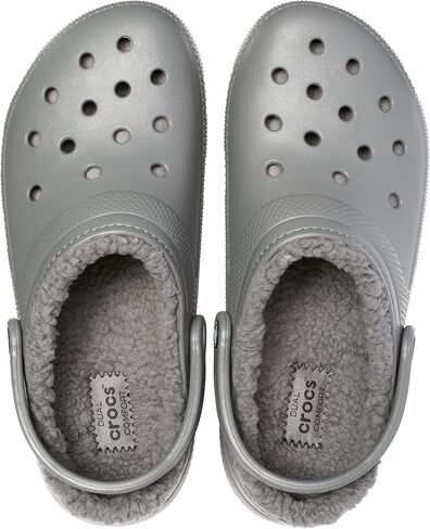 Crocs Unisex Classic Lined Clog | Fuzzy Slippers, Black, Numeric_9 US Men in Saudi Arabia