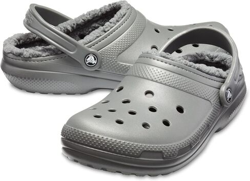 Crocs Unisex Classic Lined Clog | Fuzzy Slippers, Black, Numeric_9 US Men in Saudi Arabia