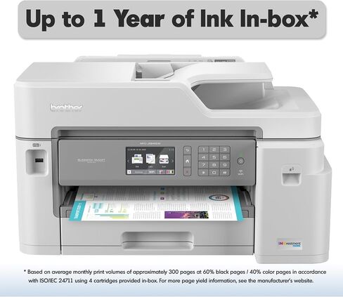 Brother MFC-J5845DW, INKvestment Color Inkjet All-in-One Printer with Wireless, Duplex Printing and Up to 1-Year of Ink In-box, Amazon Dash Replenishment Ready in Saudi Arabia