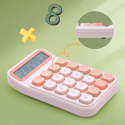 آلة حاسبة مكتبية من إم آند جي مع أزرار ميكانيكية، شاشة LCD كبيرة مكونة من 12 رقمًا، آلة حاسبة كبيرة للأزرار للمكتب والمنزل والمدرسة، قاعدة مضادة للانزلاق، بطارية متضمنة (أخضر) in Kuwait