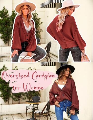 سترة صوفية نسائية من GAMISS بأكمام طويلة متماسكة مفتوحة من الأمام ورقبة على شكل حرف v خفيفة الوزن وأزرار سفلية مجوفة in Kuwait