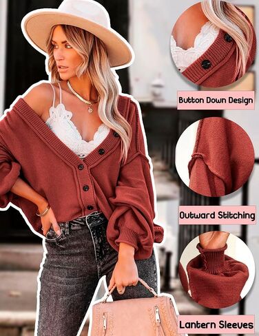 سترة صوفية نسائية من GAMISS بأكمام طويلة متماسكة مفتوحة من الأمام ورقبة على شكل حرف v خفيفة الوزن وأزرار سفلية مجوفة in Kuwait