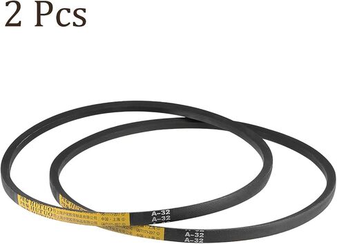 2pcs A-32 Drive V-Belt - [32-inch Inside Circumference] A-Section Rubber Drive Belt Wrapped for Transmission Use in Saudi Arabia