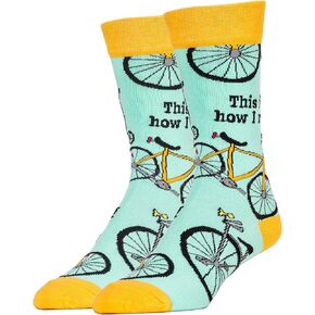 Oooh Yeah Men's Novelty Travel Transport Crew Socks, Fun Funny Sport Car Socks, Crazy Cool Casual Dress Socks