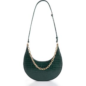 Coucoland Crossbody Bag for Women - Leather Shoulder Handbag Saddle Underarm Purse with Adjustable Strap for Women Daily