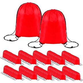 40 Pack Drawstring Backpack 13.39“X16.53" Outdoor String Bag Sport Bag Gift Bag Cinch String Backpack Swimming Bag Football Bag Party Beach Bag Team Bag(Black)