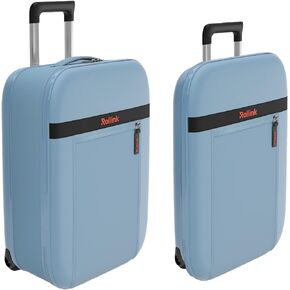 Rollink Flex Aura Cabin Premium Fully Collapsible Suitcase - Silent, Coated Wheels for Smooth Gliding, Durable & Impact-Resistant design, Water Resistant Fabric on Each Side, Carry-On 21" 10.5 GL