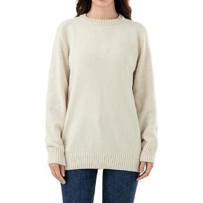 Simple&Opulence Women's Chenille Sweater Crewneck Long Sleeve Pullover Ribbed Cuff Hem Round Neck Jumper Tops