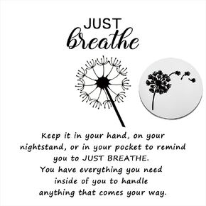 CENWA Breathe Pocket Token Dandelion Wish Comforting Gift Anxiety Gift Encouraging Gift Cancer Gift