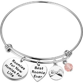 PLITI Roommate Gift College Roommate Gift Roommate Graduation Gift Dorm Mate Gift Roomies Appreciation Jewelry Roomie Birthday Present (Roomies homies bg)