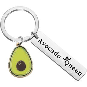 CENWA Avocado Gift Vegan Jewelry Avocado Queen Keychain Gift For Avocado Lovers Vegetarian Jewelry Gift Friendship Keychain