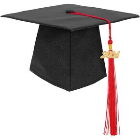 GRADFTY Black Graduation Cap with Tassel 2023/2024 for High School & Bachelor