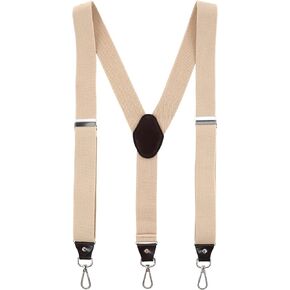 CTM® Men's 1.375 Inch Wide Suspender with Drop Tab Swivel Hook Ends